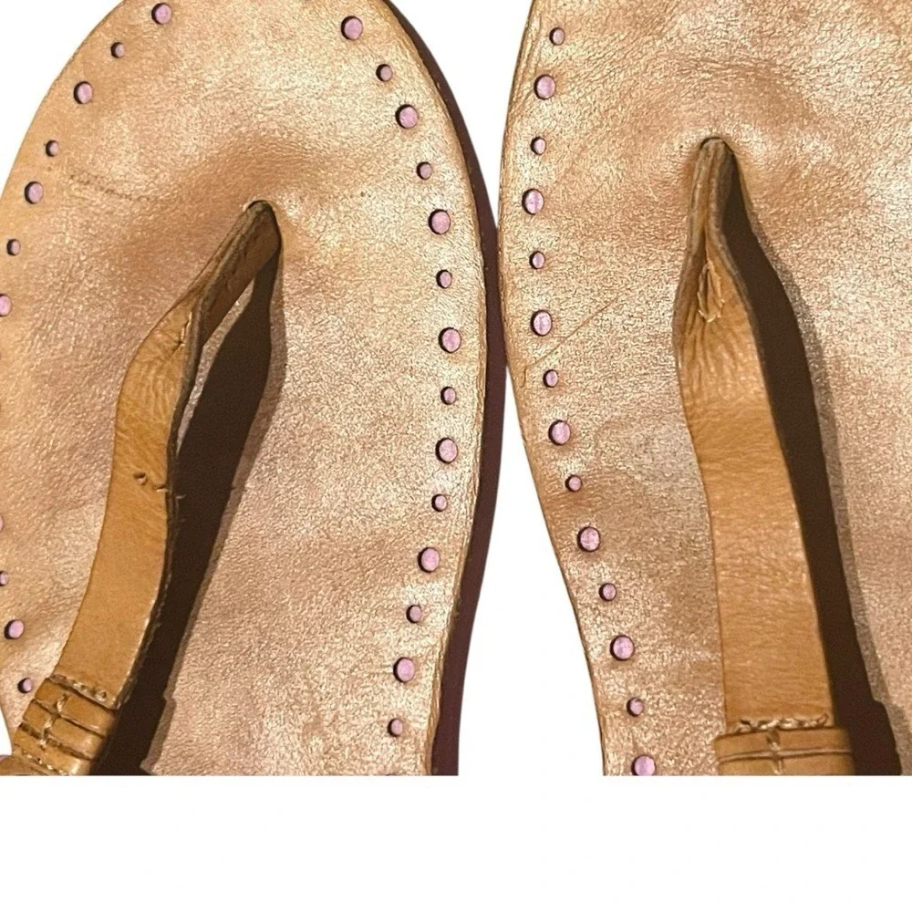 UGG Red and Tan Braided‎ Sandals Size 9